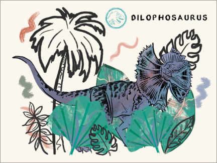 Canvas print  Cute Dilophosaurus