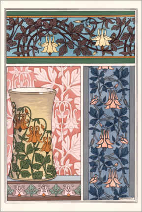 Gallery print  Columbine, Aquilegia vulgaris - Eugène Grasset