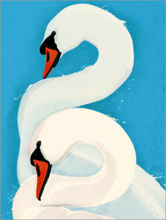 Poster Two Swans in Love