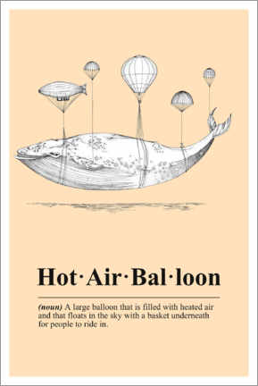 Aluminium print  Hot Air Balloon Definition - Hompesch Ink