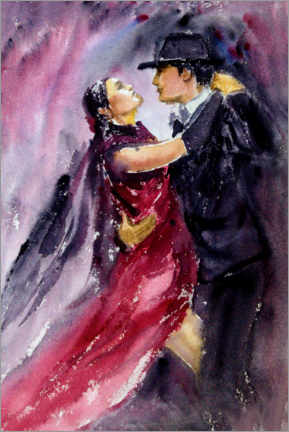 Poster argentine tango dancers