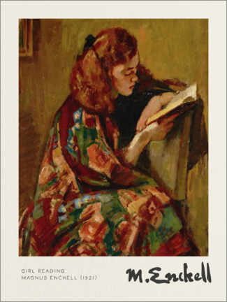 Gallery print  Girl Reading - Magnus Enckell