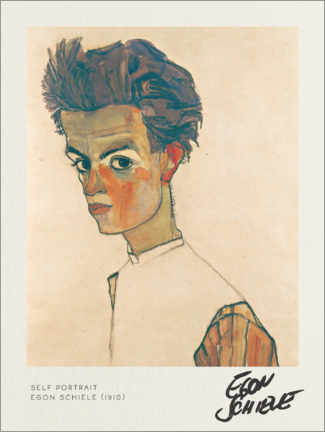 Poster Egon Schiele, self-portrait