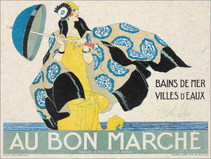 Aluminium print  Au Bon Marché - Vintage Advertisement
