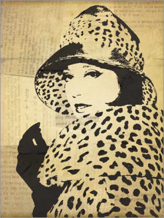 Poster Lady with hat and coat