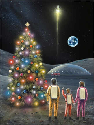 Foam board print  Christmas on the moon - Richard Bizley