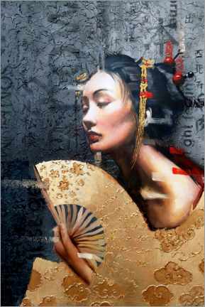 Poster Portrait of a Geisha