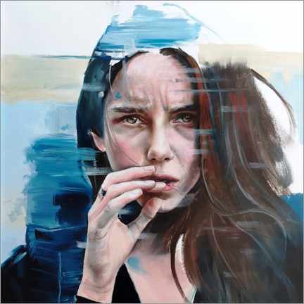 Poster  Portrait of beautiful sad woman - Simona Zecca