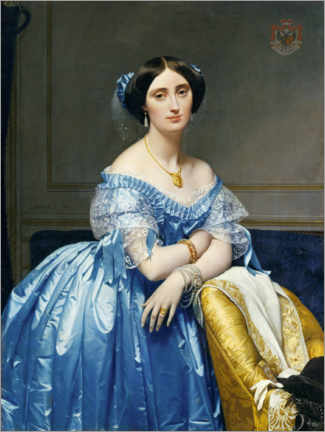 Foam board print  Princess de Broglie - Jean-Auguste-Dominique Ingres