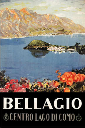 Acrylic print  Italy - Bellagio - Vintage Travel Collection