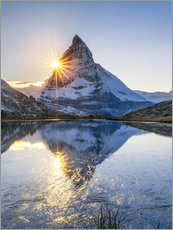 Gallery print  Riffelsee and Matterhorn in the Swiss Alps - Jan Christopher Becke