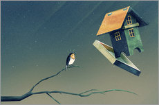 Wall sticker  Flying Bird House - Romina Lutz