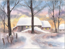 Poster Farm in winter