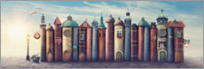 Wall sticker  Books city - Elena Schweitzer