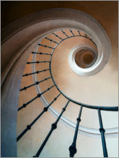Aluminium print  Pretty brown spiral staircase - Jaroslaw Blaminsky