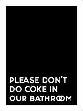 Poster  Please don't do coke - Typobox