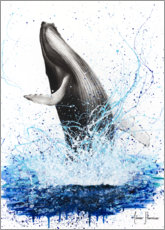 Poster Whale breaks to the surface