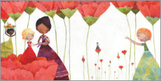 Acrylic print  Under the red flowers - Aurelie Blanz