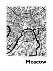 Poster City map of Moscow