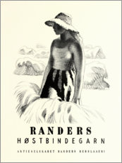 Wood print  Randers Høstbindegarn (Danish) - Vintage Advertising Collection