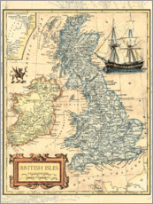Gallery print  British Isles Map - Vision Studio