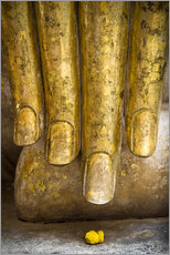 Gallery print  Golden fingers of a Buddha statue - Walter Quirtmair