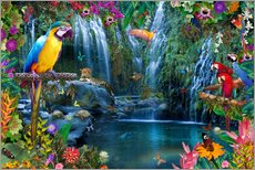 Wall sticker  Parrot Tropics - Alixandra Mullins
