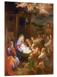Foam board print  The Nativity at Night - Guido Reni