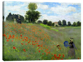 Canvas print  Poppy field at Argenteuil, detail - Claude Monet