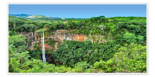 Poster Chamarel Waterfalls Mauritius
