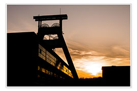 Poster Colliery in Sunset