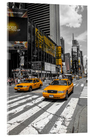 Acrylic print  Yellow cabs on Time Square 2 - Hannes Cmarits