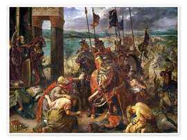 Poster  The conquest of Constantinople by the crusaders - Eugene Delacroix