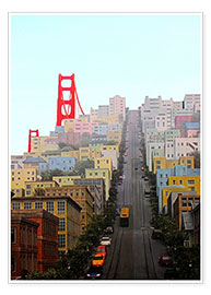 Poster  San Francisco and Golden Gate Bridgee - John Morris