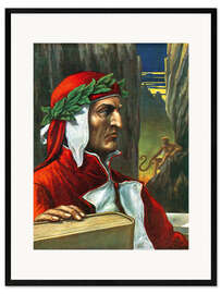 Framed art print  Dante Alighieri - Tancredi Scarpelli