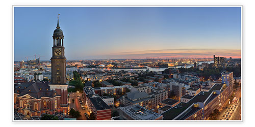 Poster Panorama Hamburg
