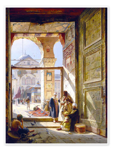 Poster The gate of the great Umayyad Mosque in Damascus