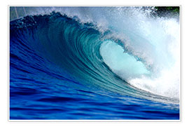Poster Big blue wave