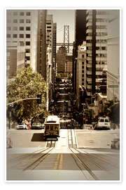 Poster  SAN FRANCISCO California Street - Melanie Viola