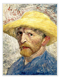 Poster Vincent van Gogh with straw hat