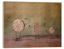 Wood print  Simple Things - Strong Food - Nailia Schwarz