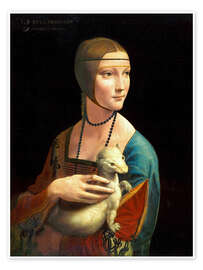 Poster  Cecilia Gallerani with an ermine - Leonardo da Vinci
