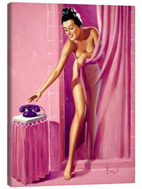 Canvas print  Brunette in Shower - Al Buell