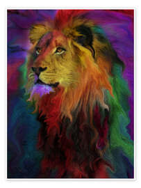 Poster Rainbow Lion