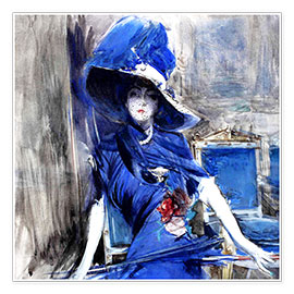 Poster Diva in blue