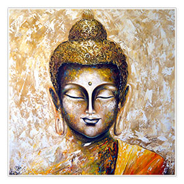 Poster  Buddha - Theheartofart Gena