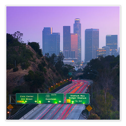 Poster Route 110, Los Angeles, California, United States