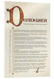 Acrylic print  Desiderata IV - Dirk H. Wendt