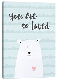 Canvas print  You are so loved - Mint - m.belle