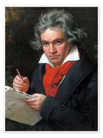 Poster  Ludwig van Beethoven - Joseph Karl Stieler